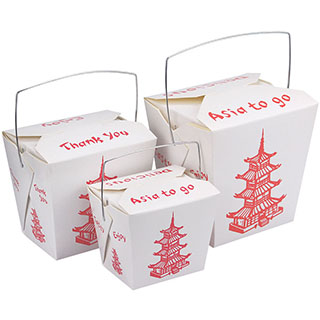 Take Out Noodle Boxes with Handles