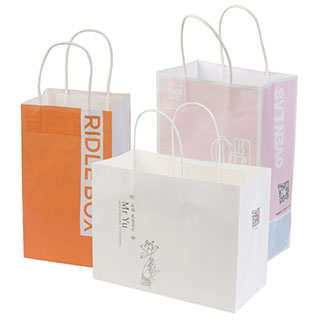 Kraft(white) Paper Bags with Handles